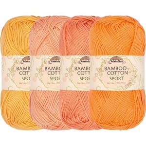 image:imageJubileeYarn Bamboo Cotton Sport Yarn  50gSkein  Shades of Purple  4 SkeinsShades of Coral