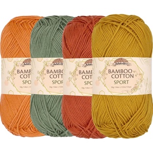 image:imageJubileeYarn Bamboo Cotton Sport Yarn  50gSkein  Shades of Purple  4 SkeinsShades of Earth