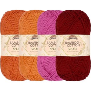 image:imageJubileeYarn Bamboo Cotton Sport Yarn  50gSkein  Shades of Purple  4 SkeinsShades of Orange