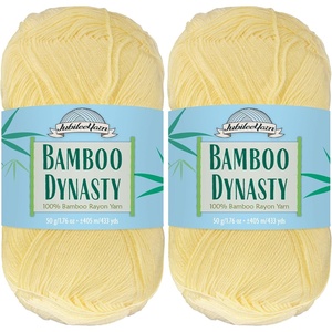 image:imageJubileeYarn Bamboo Dynasty Yarn  50gSkein Fingering Weight Bamboo Rayon  09 Cream  4 Skeins06 Soft Yellow
