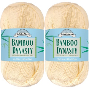 image:imageJubileeYarn Bamboo Dynasty Yarn  50gSkein Fingering Weight Bamboo Rayon  09 Cream  4 Skeins09 Cream Lace