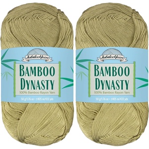 image:imageJubileeYarn Bamboo Dynasty Yarn  50gSkein Fingering Weight Bamboo Rayon  09 Cream  4 Skeins13 Sage