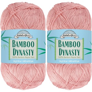 image:imageJubileeYarn Bamboo Dynasty Yarn  50gSkein Fingering Weight Bamboo Rayon  09 Cream  4 Skeins223 Blush