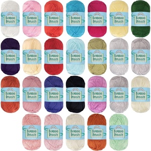 image:imageJubileeYarn Bamboo Dynasty Yarn  50gSkein Fingering Weight Bamboo Rayon  09 Cream  4 SkeinsVariety Pack