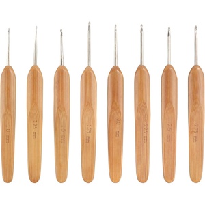 image:imageJubileeYarn Bamboo and Metal Crochet Hooks  Carbonized Brown  8pc SetCarbonized Brown
