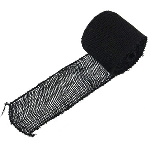 image:imageJubileeYarn Burlap Fabric Craft Ribbon Rolls  3 Inches Wide 10 Yards Long  Black  10 Rolls