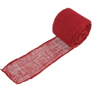 image:imageJubileeYarn Burlap Fabric Craft Ribbon Rolls  3 Inches Wide 10 Yards Long  Cranberry  10 Rolls