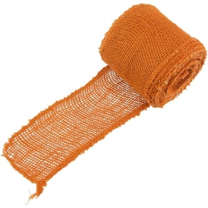 image:imageJubileeYarn Burlap Fabric Craft Ribbon Rolls  3 Inches Wide 10 Yards Long  Orange  30 Rolls