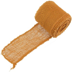 image:imageJubileeYarn Burlap Fabric Craft Ribbon Rolls  3 Inches Wide 10 Yards Long  Pumpkin  30 Rolls