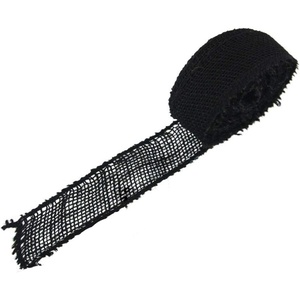 image:imageJubileeYarn Burlap Jute Craft Ribbon  15 x 10 Yards  Black  10 RollsBlack