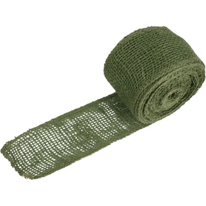 image:imageJubileeYarn Burlap Jute Craft Ribbon  3 x 10 Yards  Pumpkin  3 RollsGreen