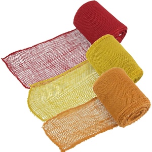 image:imageJubileeYarn Burlap Jute Craft Ribbon  55 x 10 Yards  Black Cranberry Pumpkin  3 RollsGroup E