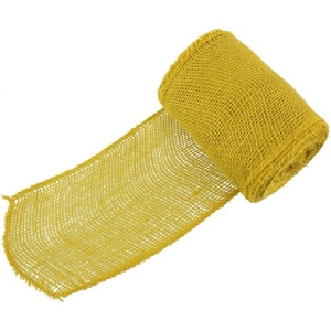 image:imageJubileeYarn Burlap Jute Craft Ribbon  55 x 10 Yards  Ocean Blue  1 RollStraw Yellow