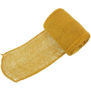 image:imageJubileeYarn Burlap Jute Craft Ribbon  55 x 10 Yards  Ocean Blue  1 RollYellow