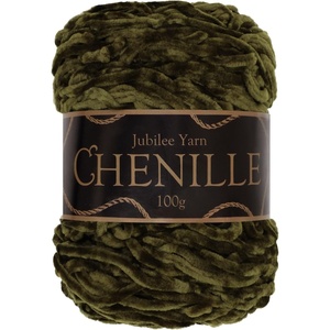 image:imageJubileeYarn Chenille Yarn  100gCake Worsted Polyester  Olive Oil  2 Cakes025 Olive Oil