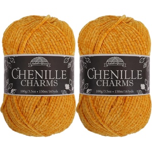 image:imageJubileeYarn Chenille Yarn  100gCake Worsted Polyester  Olive Oil  2 CakesLucky Cat