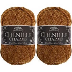 image:imageJubileeYarn Chenille Yarn  100gCake Worsted Polyester  Olive Oil  2 CakesRabbits Foot