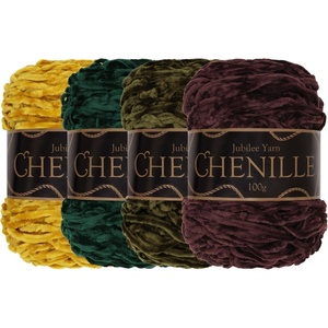image:imageJubileeYarn Chenille Yarn  100gCake Worsted Polyester  Olive Oil  2 CakesShades of Natural Tones