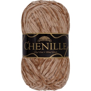 image:imageJubileeYarn Chenille Yarn  100gSkein Worsted Polyester  Algae  2 Skeins103 Cannoli