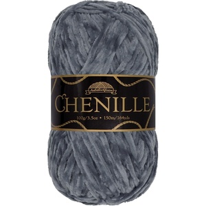 image:imageJubileeYarn Chenille Yarn  100gSkein Worsted Polyester  Algae  2 Skeins114 Storm