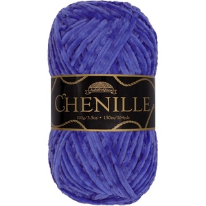 image:imageJubileeYarn Chenille Yarn  100gSkein Worsted Polyester  Algae  2 Skeins119 Egyptian Blue