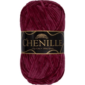 image:imageJubileeYarn Chenille Yarn  100gSkein Worsted Polyester  Algae  2 Skeins145 Jasper