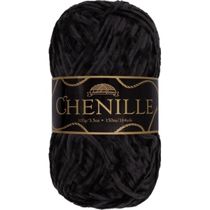 image:imageJubileeYarn Chenille Yarn  100gSkein Worsted Polyester  Algae  2 Skeins199 Obsidian
