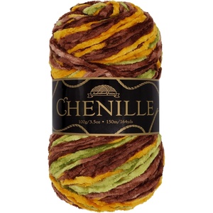 image:imageJubileeYarn Chenille Yarn  100gSkein Worsted Polyester  Shades of Brown  4 Skeins204 El Dorado