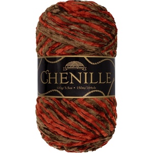 image:imageJubileeYarn Chenille Yarn  100gSkein Worsted Polyester  Shades of Brown  4 Skeins206 Zerzura