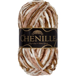 image:imageJubileeYarn Chenille Yarn  100gSkein Worsted Polyester  Shades of Brown  4 Skeins219 Lemuria
