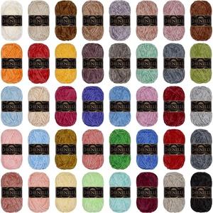 image:imageJubileeYarn Chenille Yarn  100gSkein Worsted Polyester  Shades of Brown  4 SkeinsVariety Pack