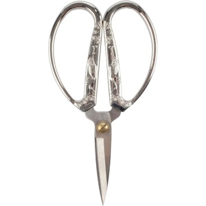 image:imageJubileeYarn Chinese Wing amp Cloud Embroidery Craft Scissors  Antique Silver  1 ScissorCrane Motif  Brushed Nickel