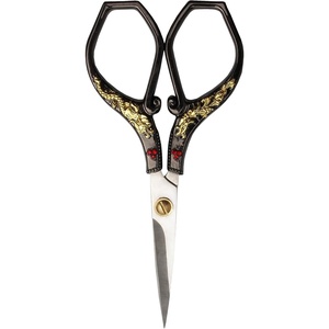 image:imageJubileeYarn Chinese Wing amp Cloud Embroidery Craft Scissors  Antique Silver  1 ScissorGold Dragon  Black
