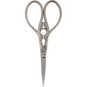 image:imageJubileeYarn Chinese Wing amp Cloud Embroidery Craft Scissors  Antique Silver  1 ScissorScrollwork  Brushed Nickel