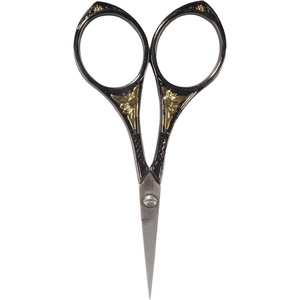 image:imageJubileeYarn Chinese Wing amp Cloud Embroidery Craft Scissors  Antique Silver  1 ScissorSun Motif  Black