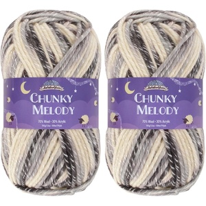 image:imageJubileeYarn Chunky Melody Yarn  100gSkein Bulky Wool Blend  Sea Mist  2 Skeins01 Jump Rope