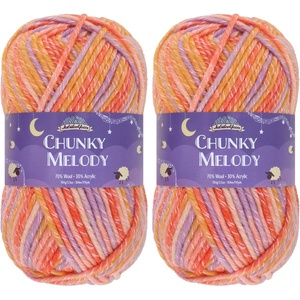 image:imageJubileeYarn Chunky Melody Yarn  100gSkein Bulky Wool Blend  Sea Mist  2 Skeins12 Birthday Party