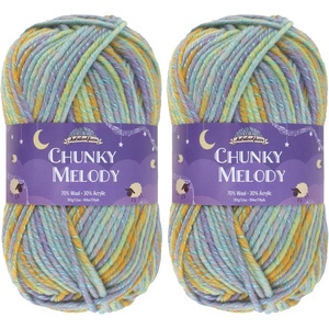 image:imageJubileeYarn Chunky Melody Yarn  100gSkein Bulky Wool Blend  Sea Mist  2 Skeins14 Galapagos