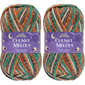 image:imageJubileeYarn Chunky Melody Yarn  100gSkein Bulky Wool Blend  Sea Mist  2 Skeins37 Rustic Teal