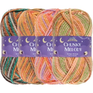 image:imageJubileeYarn Chunky Melody Yarn  100gSkein Bulky Wool Blend  Shades of Orange  4 SkeinsShades of Orange