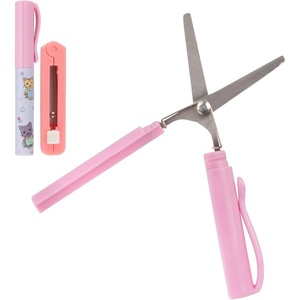 image:imageJubileeYarn Compact Safety Scissors Set  Pen and Push Portable Scissors  Dark BluePink
