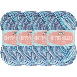 image:imageJubileeYarn Cotton Select Yarn  50gSkein Sport Weight  Blueberry Pie  4 Skeins024 Tidal Wave