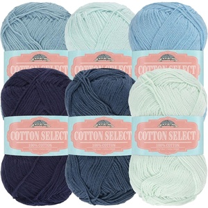 image:imageJubileeYarn Cotton Select Yarn  50gSkein Sport Weight  Blueberry Pie  4 SkeinsColorway Thundershower