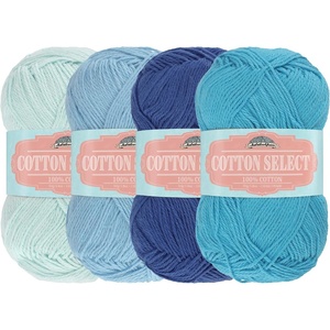 image:imageJubileeYarn Cotton Select Yarn  50gSkein Sport Weight  Blueberry Pie  4 SkeinsShades of Blue