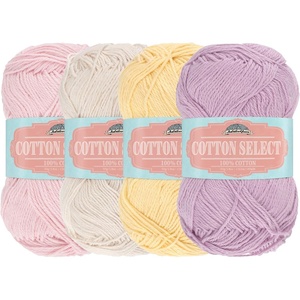 image:imageJubileeYarn Cotton Select Yarn  50gSkein Sport Weight  Blueberry Pie  4 SkeinsShades of Contrasting Colors B