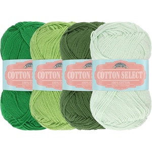 image:imageJubileeYarn Cotton Select Yarn  50gSkein Sport Weight  Blueberry Pie  4 SkeinsShades of Green