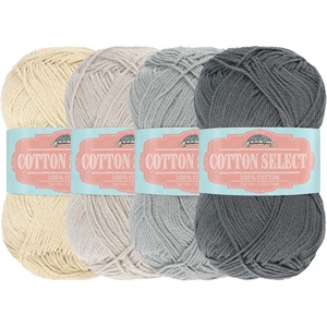 image:imageJubileeYarn Cotton Select Yarn  50gSkein Sport Weight  Blueberry Pie  4 SkeinsShades of Grey
