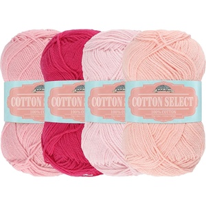 image:imageJubileeYarn Cotton Select Yarn  50gSkein Sport Weight  Blueberry Pie  4 SkeinsShades of Pink