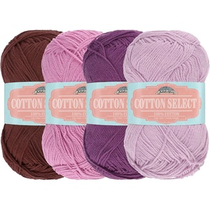 image:imageJubileeYarn Cotton Select Yarn  50gSkein Sport Weight  Blueberry Pie  4 SkeinsShades of Purple