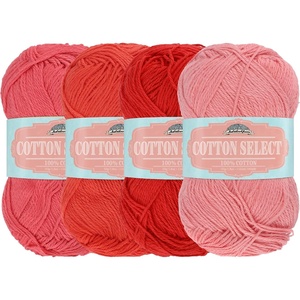 image:imageJubileeYarn Cotton Select Yarn  50gSkein Sport Weight  Blueberry Pie  4 SkeinsShades of Red
